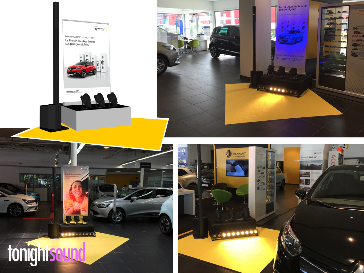 Stand et décor pour la RENAULT French Touch juin 2016 Bob Sinclar