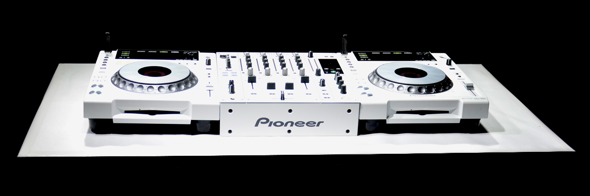 Location régie DJ blanche Pioneer cdj djm 850 white