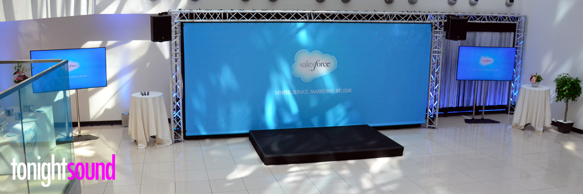 Eclairage et sonorisation inauguration siège Salesforce France à Paris